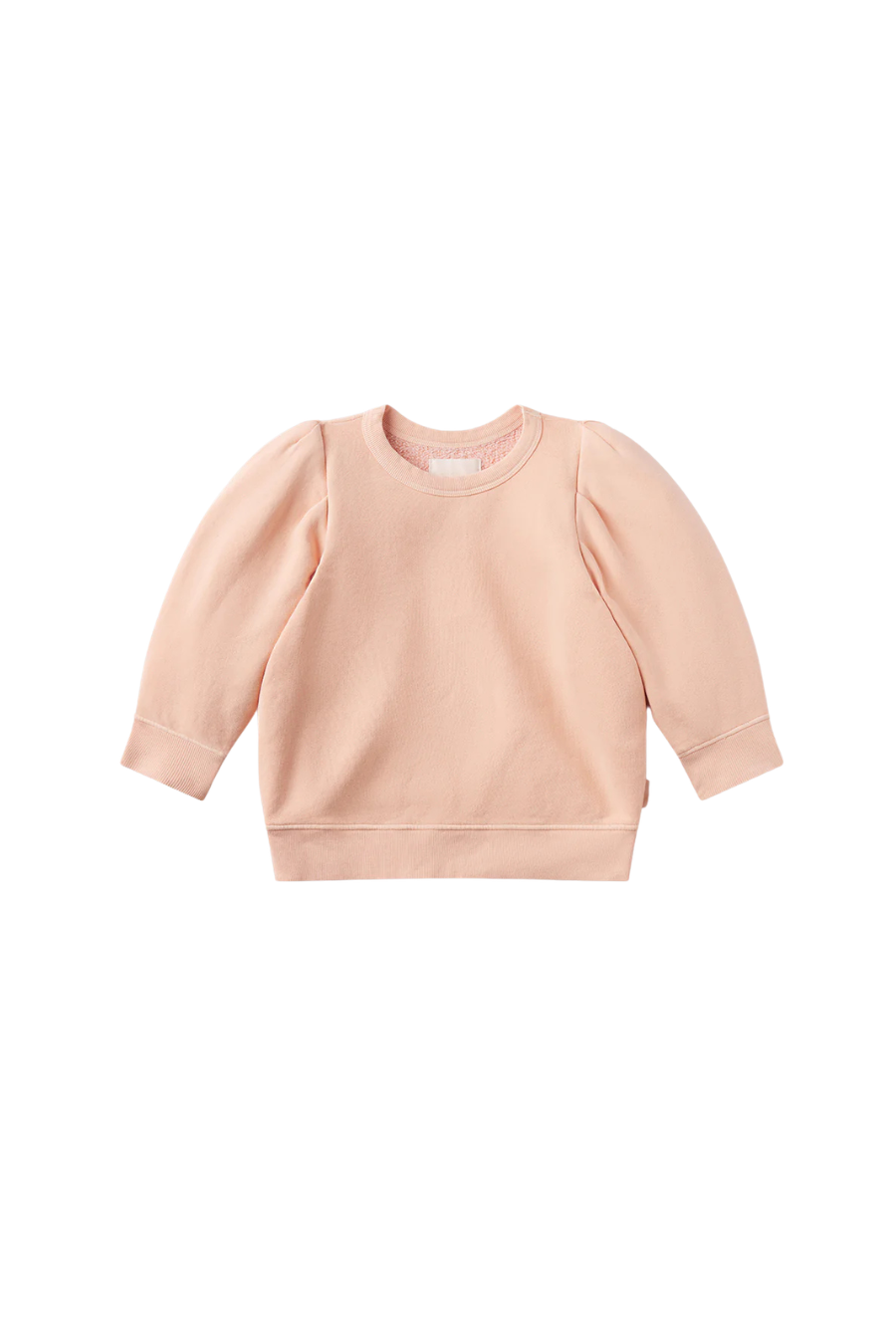 Pleated Short Sleeve Crew In Melon Creme