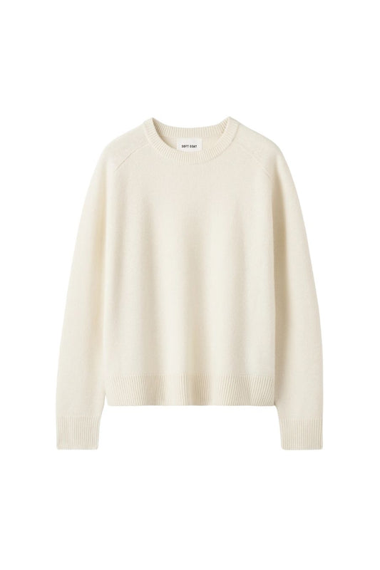 Boyfriend Crewneck in Feather White