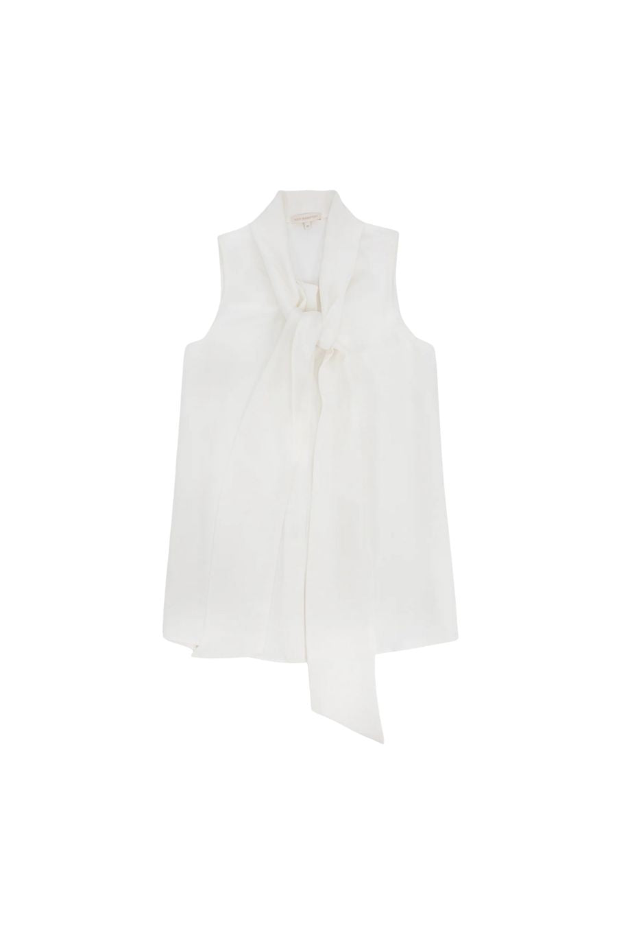 Sleeveless Tie-Neck Blouse in Ivory