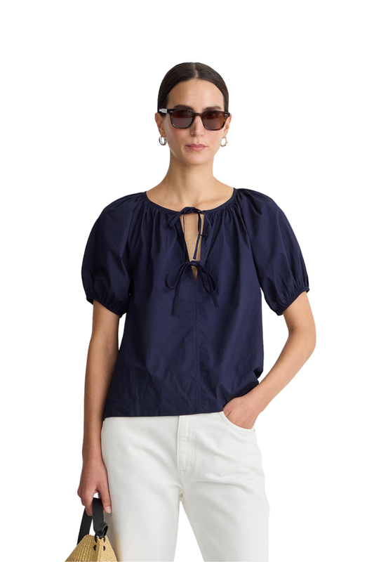 Amalie Tie Top in Midnight