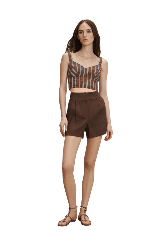 Vionette Tank Top in Brown Mocha