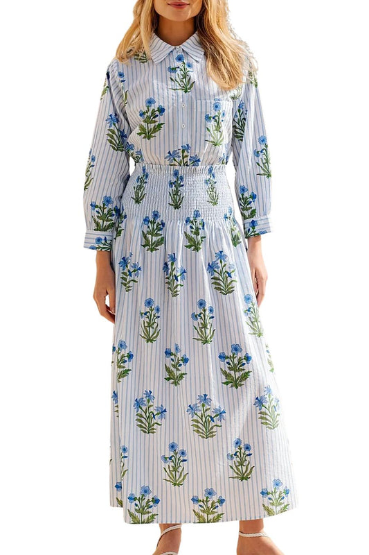 Alba Shirt in Lily Stripe