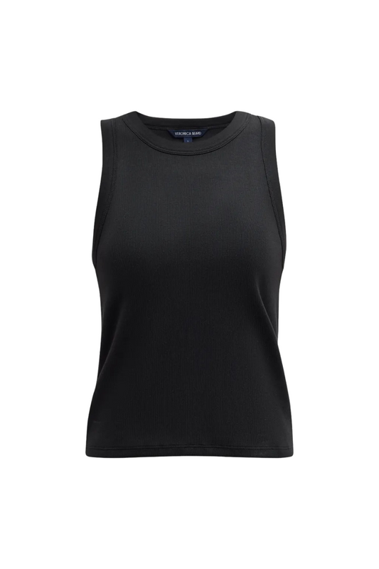 Jordyn Cropped Tank Top in Black