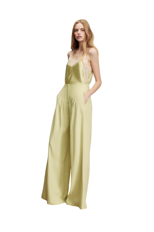 Johanan Stretch-Silk Camisole in Pistachio