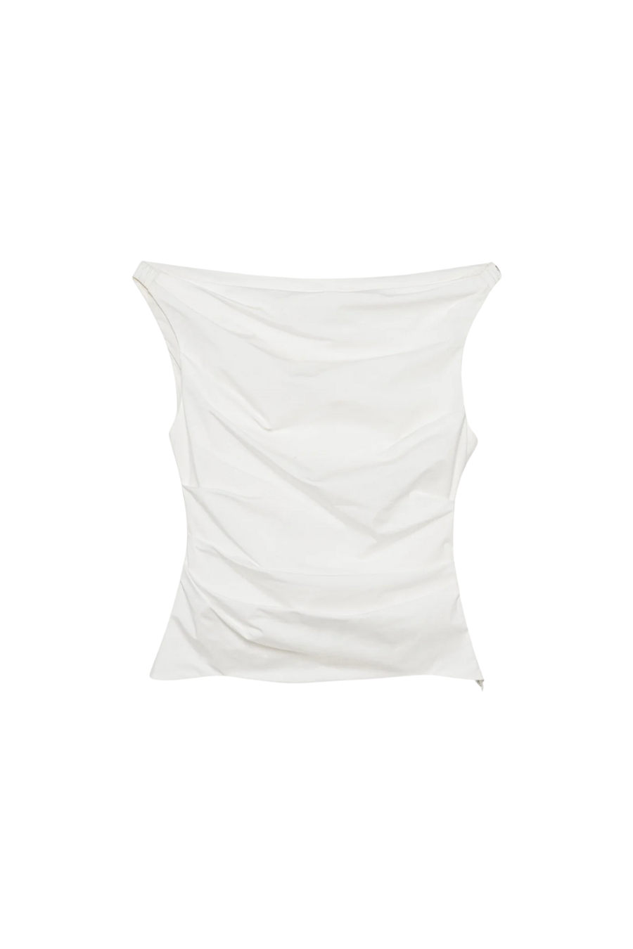 Maisel Cotton Draped Top in White