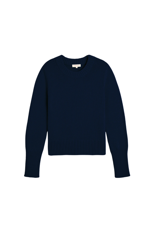 Micha Cotton Sweater in Navy