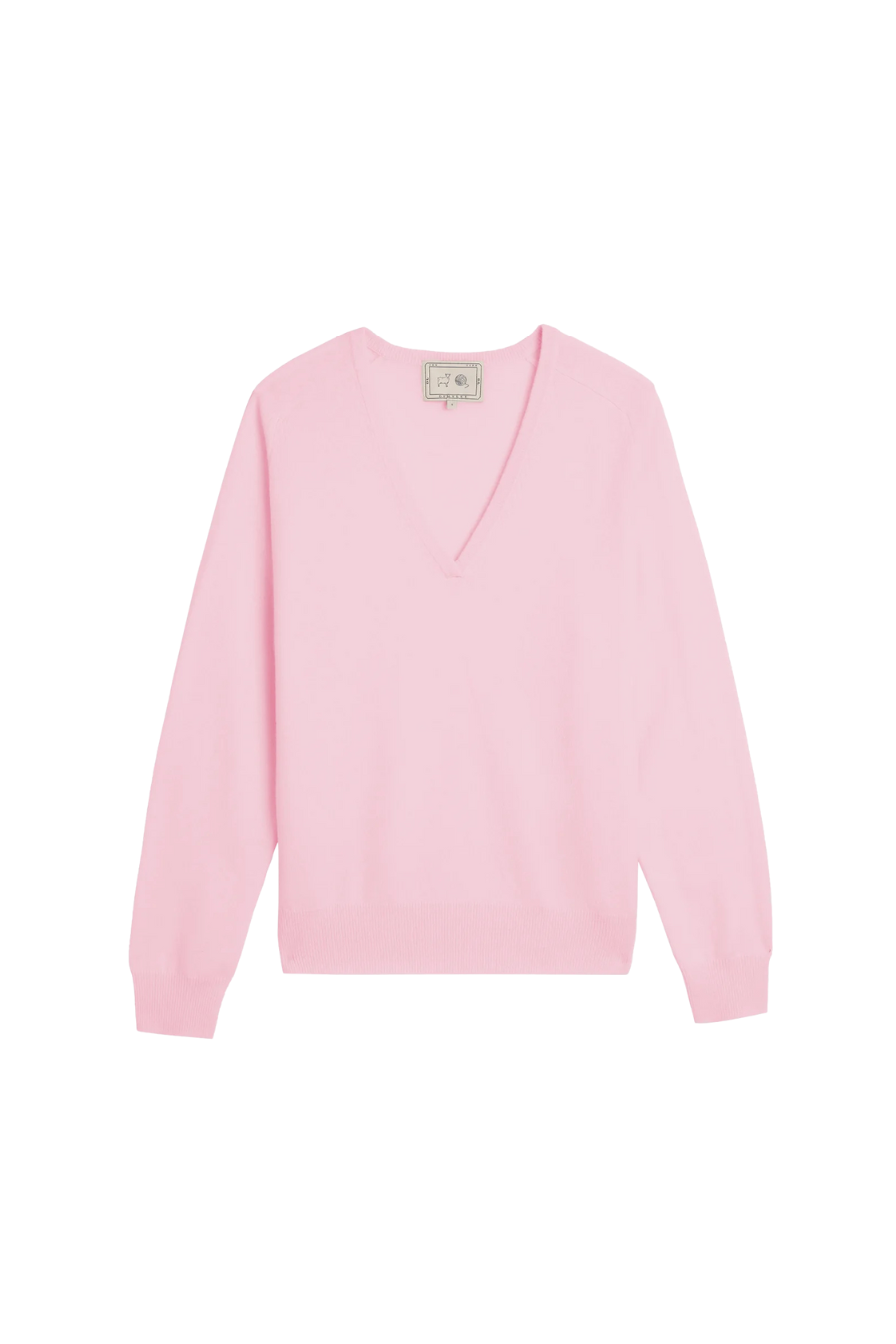 Leighton Cashmere Sweater in Peony Pink