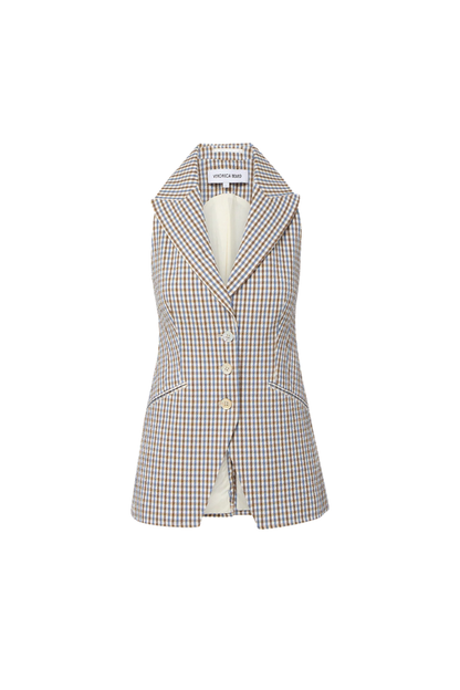 Costa Gingham Vest