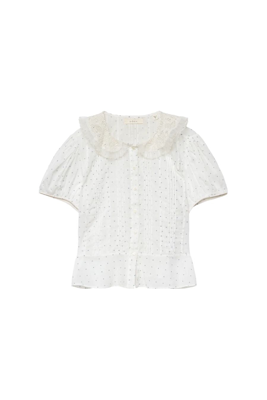 Oleta Top in Salt Flock Dot