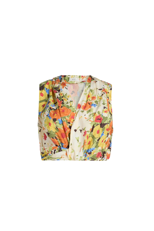 Brooklyn Top in Butter/Poppy Multi