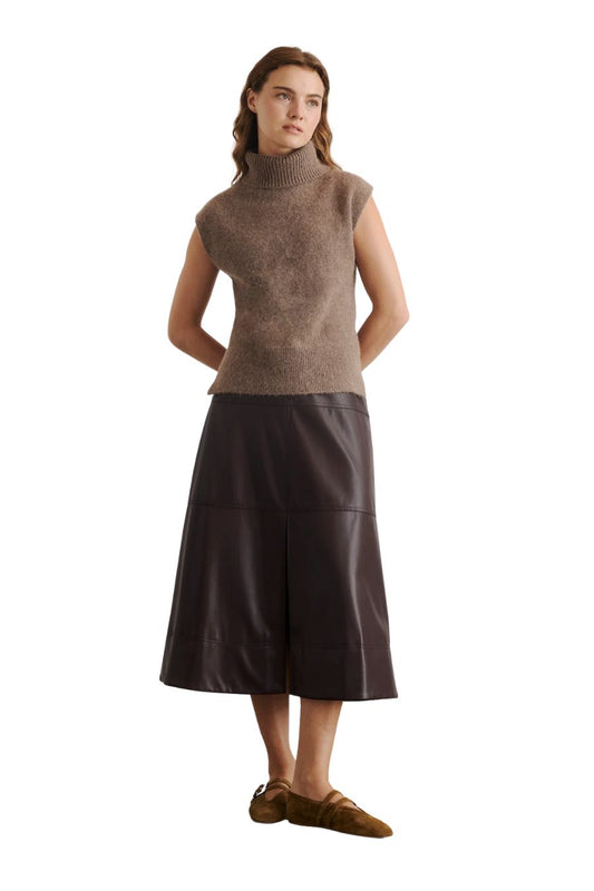 Aaron Sweater Top in Walnut