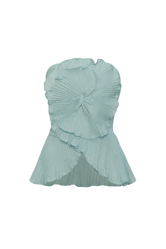 Imara Pleated Top in Mint