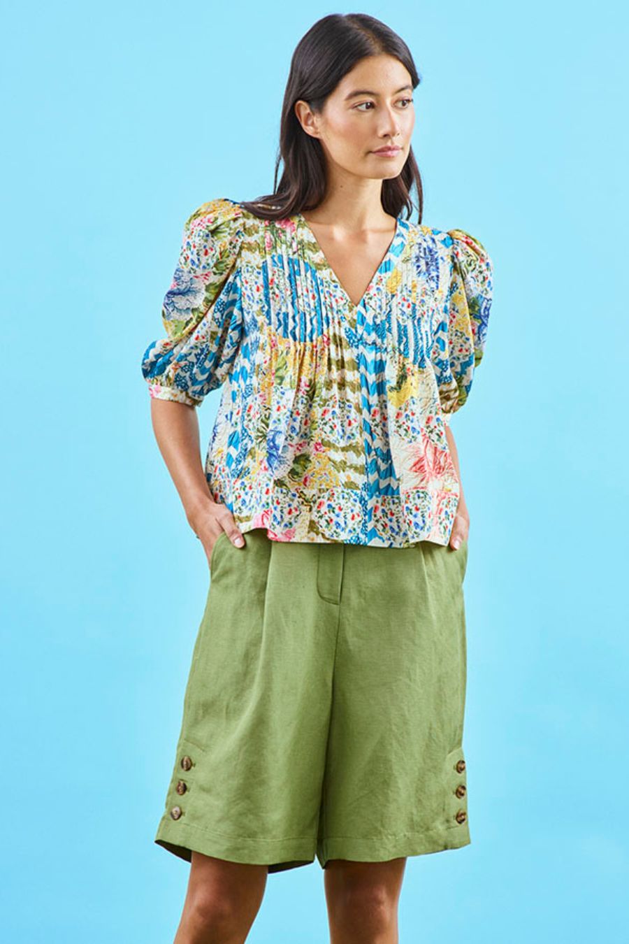 Irene Top in Morning Glory