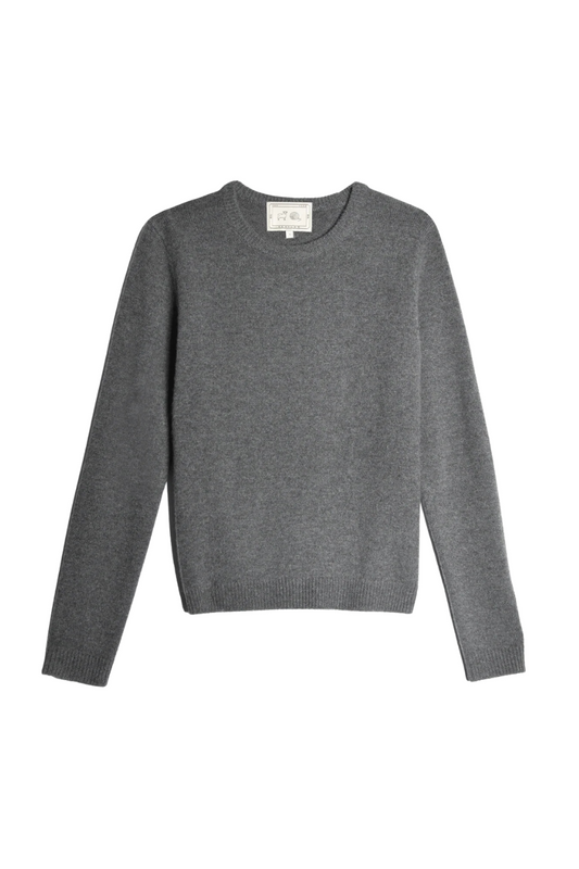 Lulu Cashmere Sweater in Dark Heather Grey