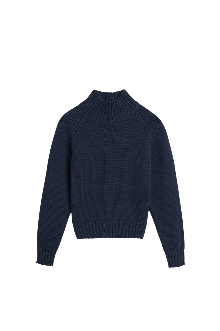 Kaitlyn Cotton Cashmere Sweater in Navy