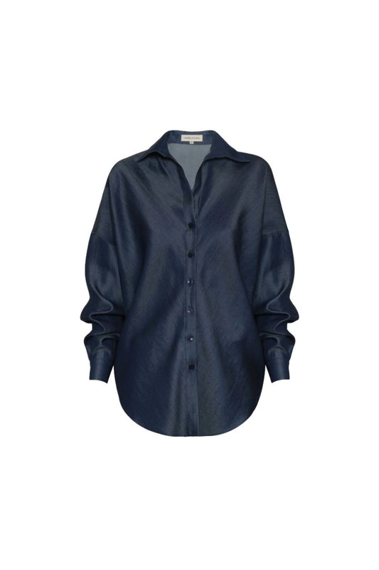 Nos Hablan Blouse in Navy
