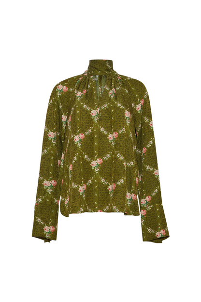 Sundance Top in Trellis Olive