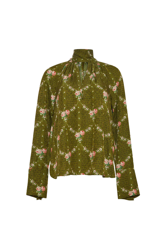 Sundance Top in Trellis Olive