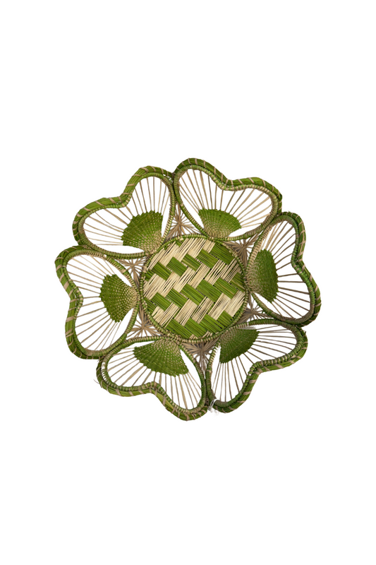 Flora Basket in Apple Green