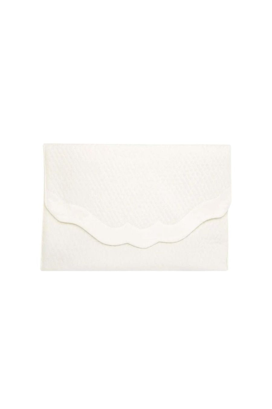 Quilted Lingerie Envelope in White