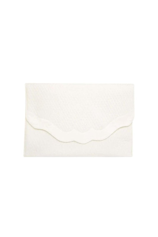Quilted Lingerie Envelope in White
