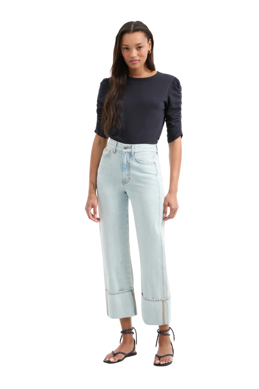 Dylan Straight-Leg Jean in Pale Stone