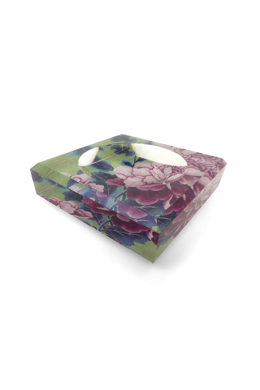 Acrylic Block Soap Dish | Green Chinoiserie
