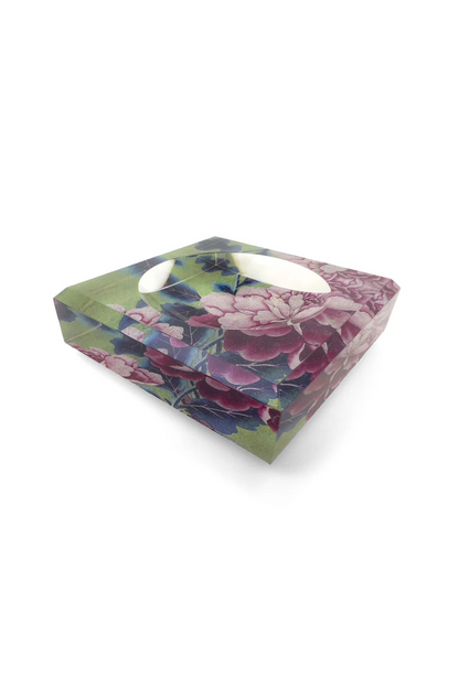 Acrylic Block Soap Dish | Green Chinoiserie