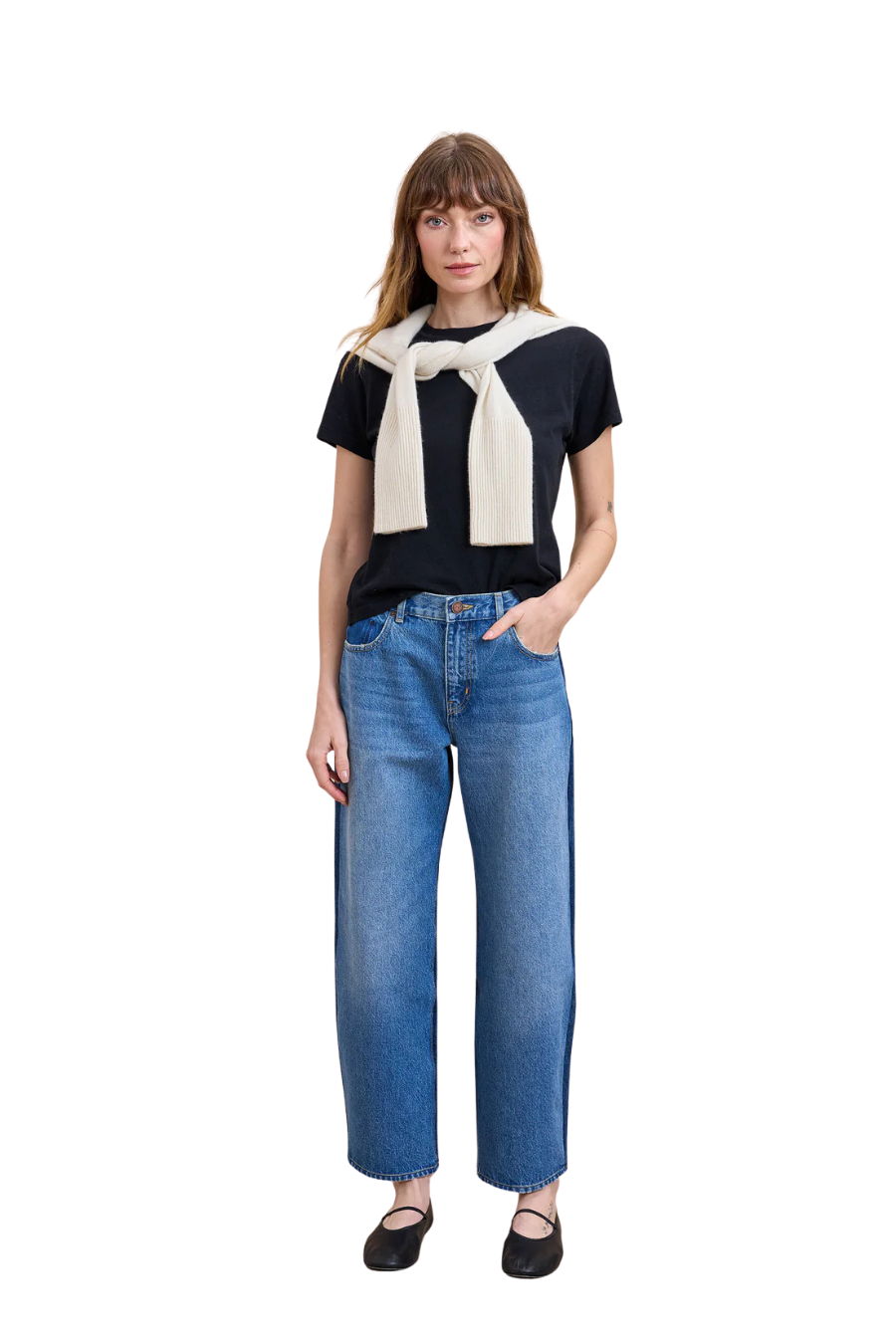 Marilyn Mid-Rise Barrel Jean in Walter/James