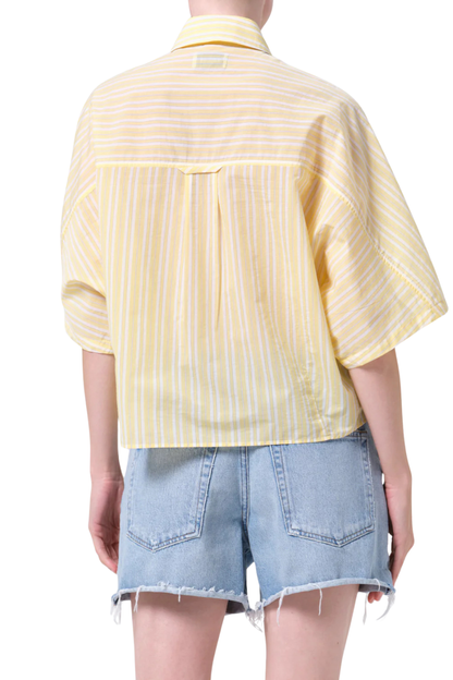 Merrin Shirt in Wirrel Stripe/Lemon Drop