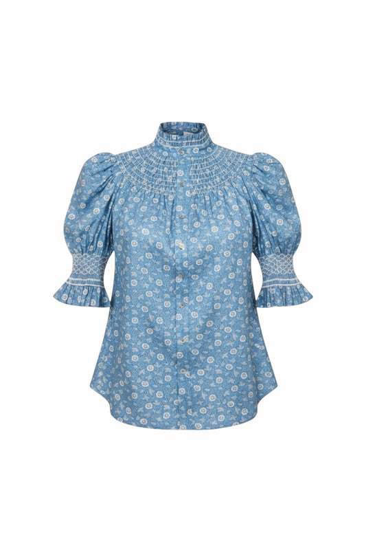 Amelia Short Sleeve in Aqua Floral