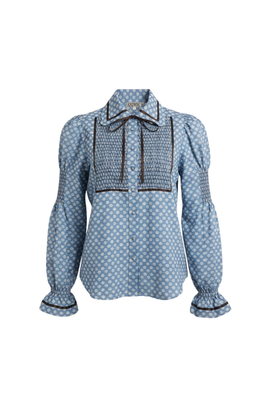 Lucy Long Sleeve Blouse in Blue Floral