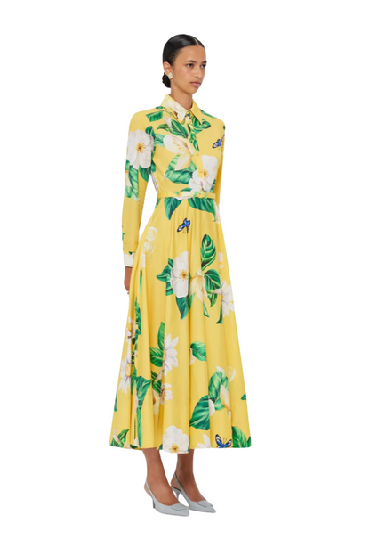 Zara Shirt Midi Dress in Sunshine Joie Print