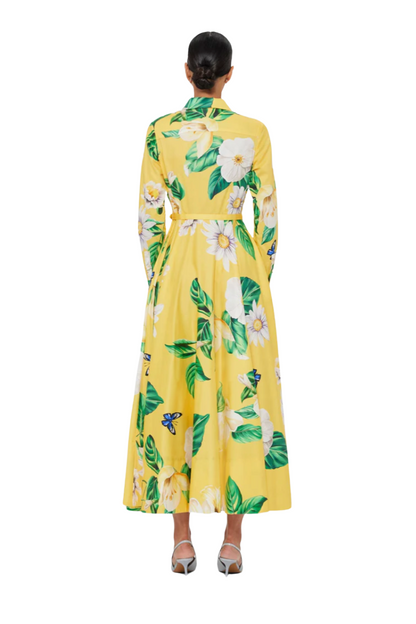 Zara Shirt Midi Dress in Sunshine Joie Print