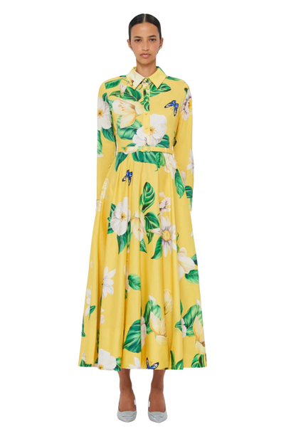 Zara Shirt Midi Dress in Sunshine Joie Print