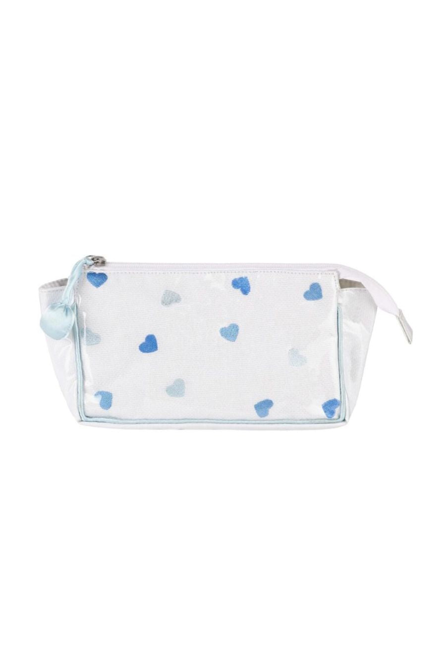 Josie Heart Small Makeup Bag in Blue