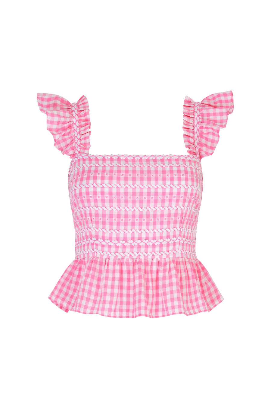 Candy Floss Gingham Kolkata Top