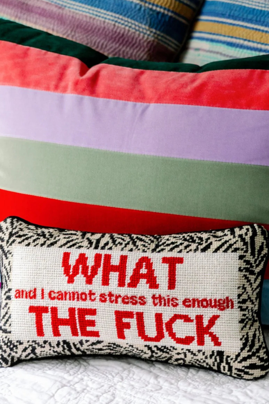 WTF Needlepoint Pillow - Thumbnail 5