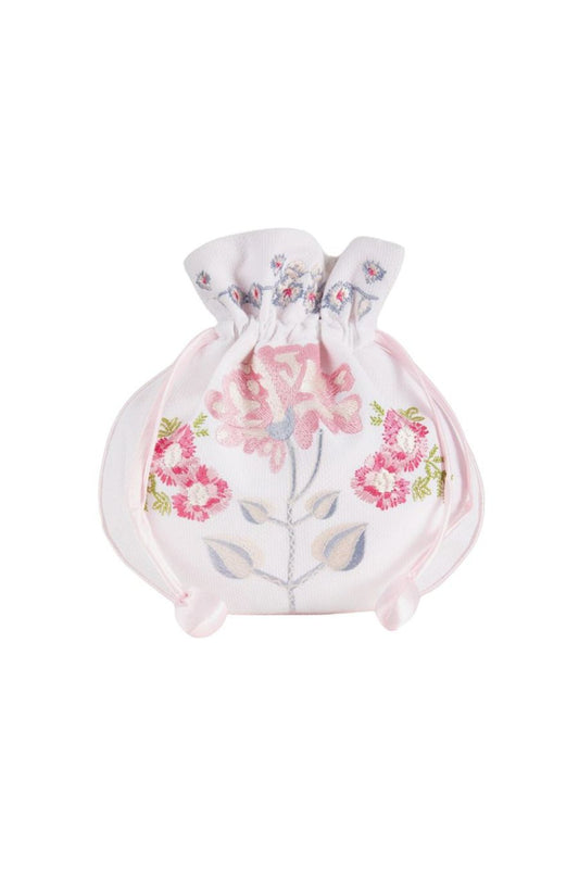 Peony Jewelry Pouch in Pink