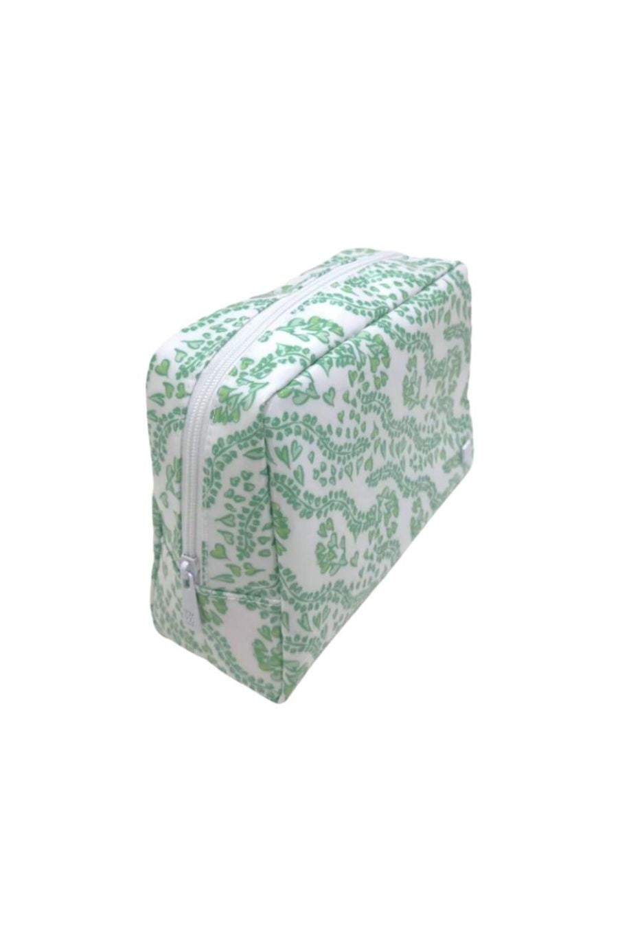 Luxe Gloss Wash Bag Medium in All Heart Kelly Green