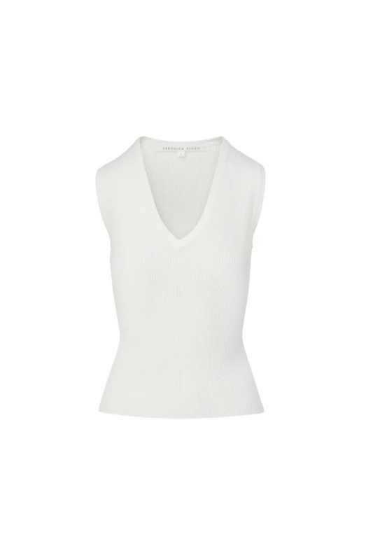 Sid Knit Tank Top in Off-White