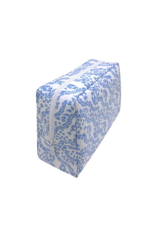 Luxe Gloss Wash Bag Large in All Heart Blue