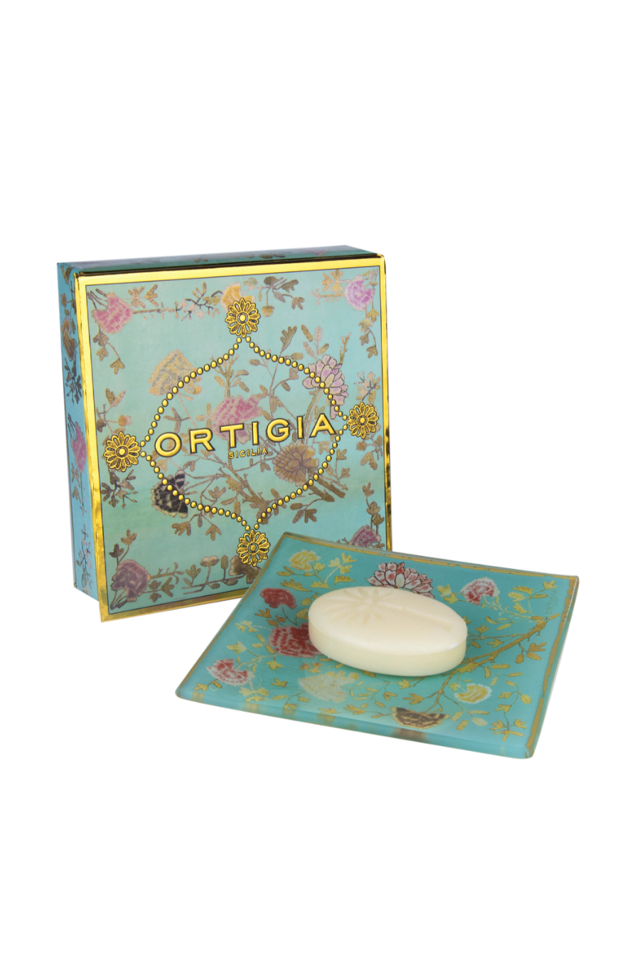 Ortigia Sicilia Florio Glass Plate & Soap Box - Thumbnail 3