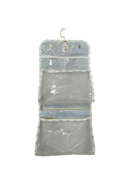 LUXE Hanging Toiletry with Navy Pinstripe Liner