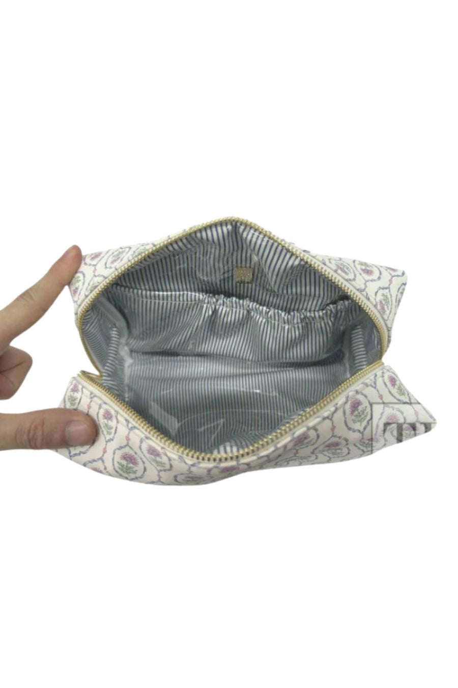 LUXE Everyday Bag with Navy Pinstripe Liner