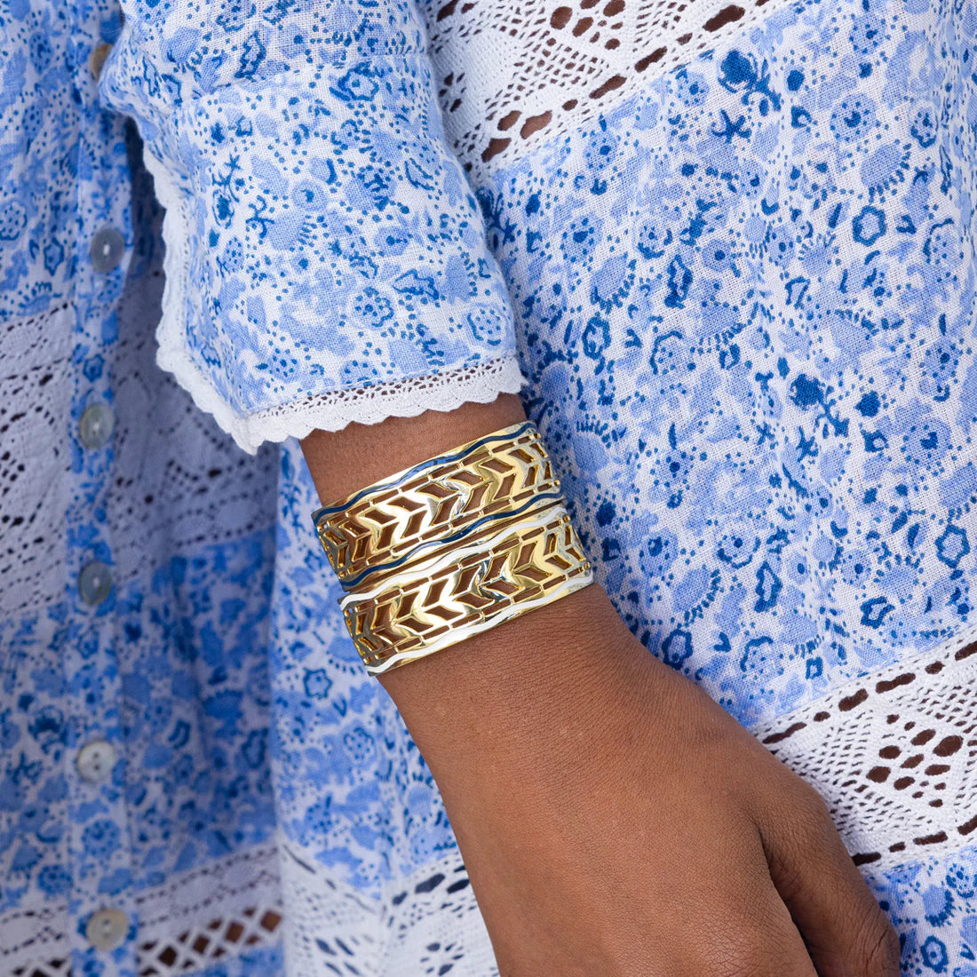 Skinny Cala Cuff in Navy