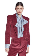 Amber Spencer Jacket Maroon Corduroy