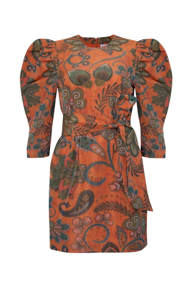 Sutton Taffeta Dress in Mandarin Ikat