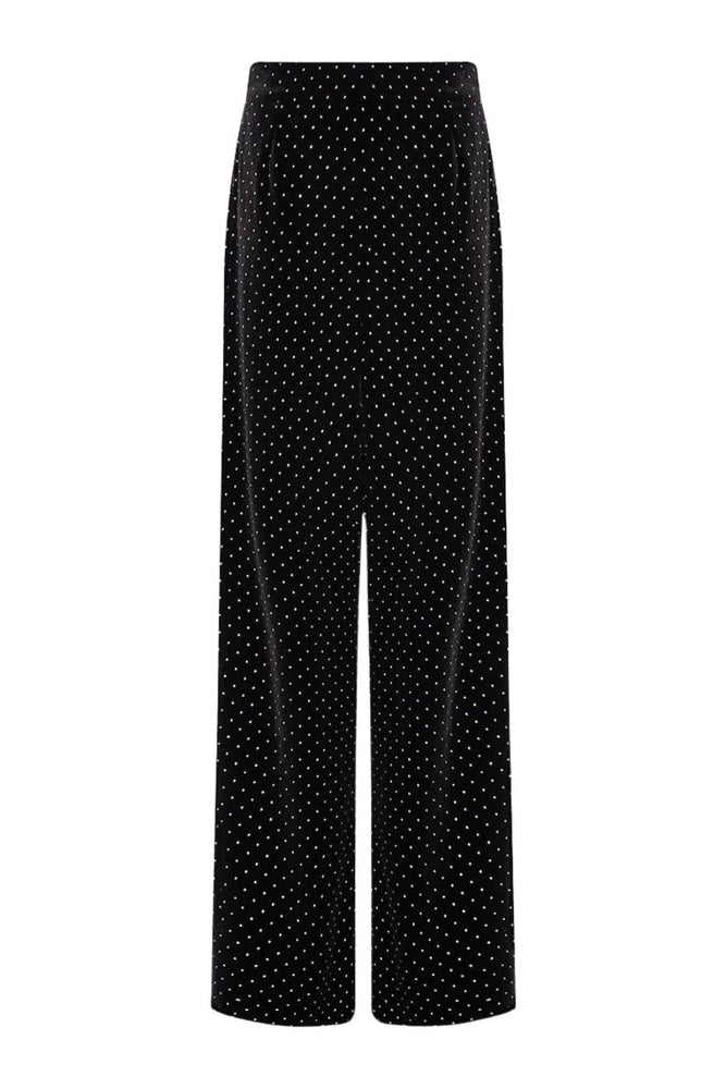 Henley Velvet Trouser in Crystal Black