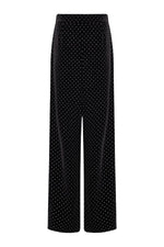 Henley Velvet Trouser in Crystal Black